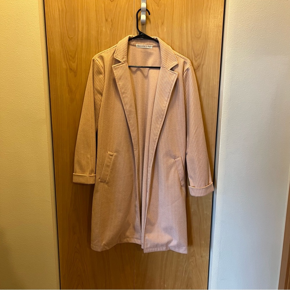 Women's Pink Checkered Jacket